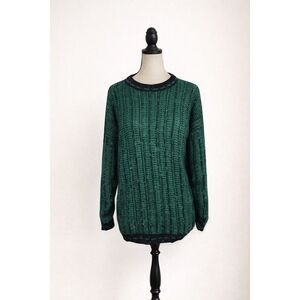Vintage Huntington Ridge Long Knit Sweater | Emerald Green | M–L